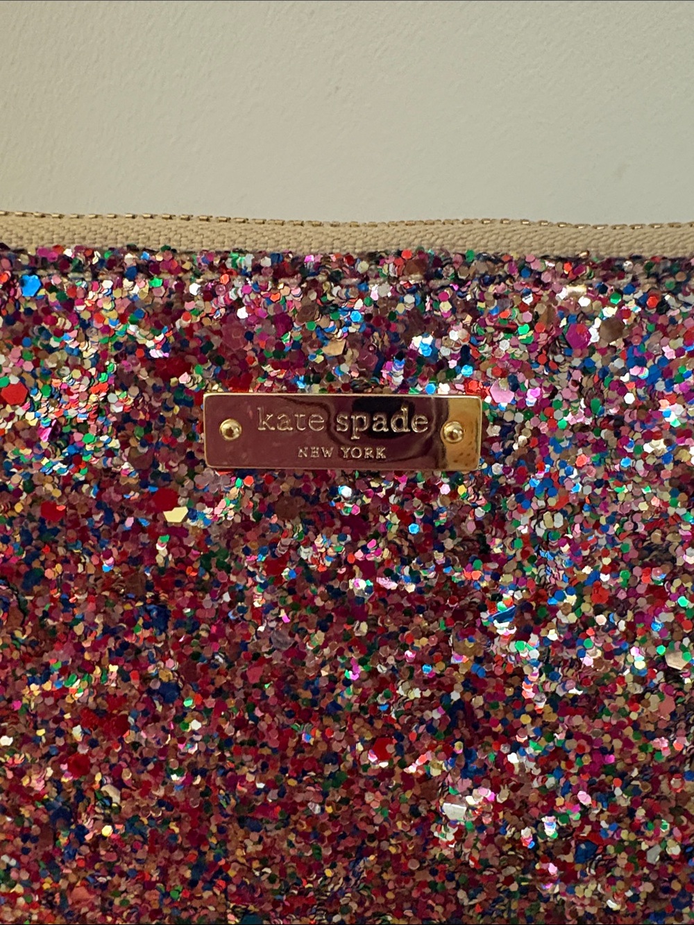 Kate Spade ♠️ Multi-Color Glitter Large Clutch - Picture 4 of 9